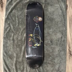 Magenta Skateboards Deck black and navy Penguin 3D glasses anaglyph 7.875”